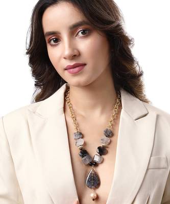 Shaded Black Grey White Necklace 1