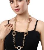 Shaded Brown And Creme Necklace