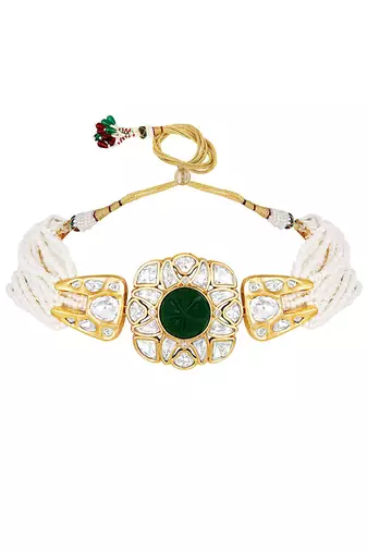 Green & Creme Necklace Set