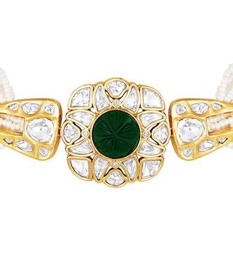 Green & Creme Necklace Set 4