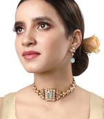 Gold &Mint Green Necklace Set