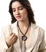 Shaded Blue & Silver Necklace