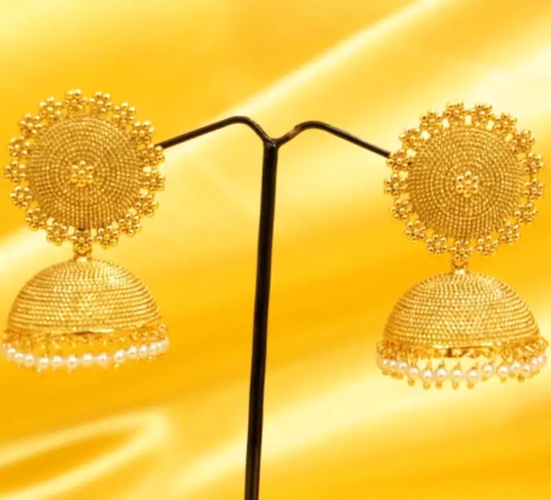 Fine Gold Look Pearl Jhumka'S