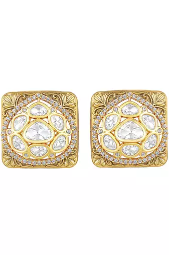 Oxidised Gold Earrings
