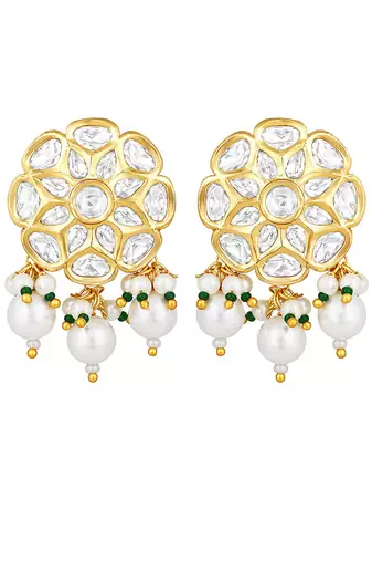 Gold & Creme Earrings