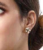 Green Gold Finish Earrings