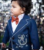 Denim Blue Bow Dino Blazer