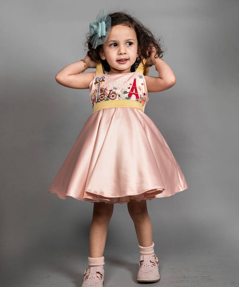 Pastel Pink And Pastel Yellow Love In Paris Dress