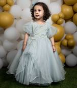 Pastel Blue Pearl Waves Gown