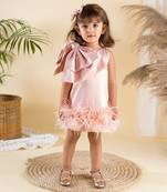Soft Pink Blooming Feather Dress
