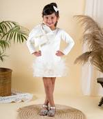 Ivory Blooming Feather Dress