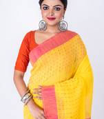 Bengal handlooom cotton linen saree