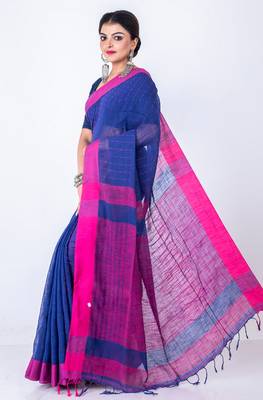 Bengal handlooom cotton linen saree 3