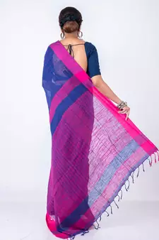 Bengal handlooom cotton linen saree