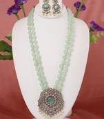 Green onyx necklace-sets