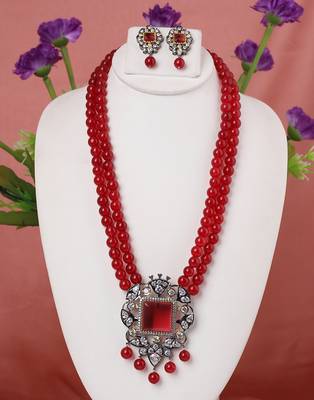 Red onyx necklace-sets 1