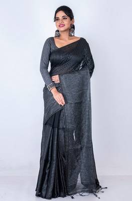 Bengal handloom cotton zari check saree 2