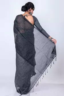 Bengal handloom cotton zari check saree