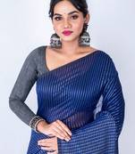 Bengal handloom cotton zari check saree