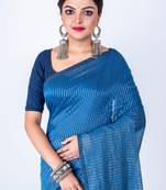 Bengal handloom cotton zari check saree