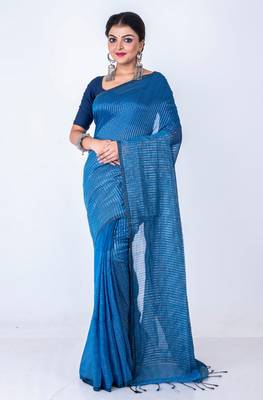 Bengal handloom cotton zari check saree 2