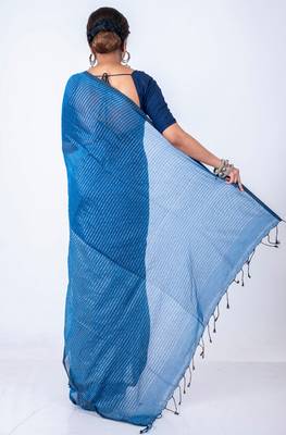 Bengal handloom cotton zari check saree 4