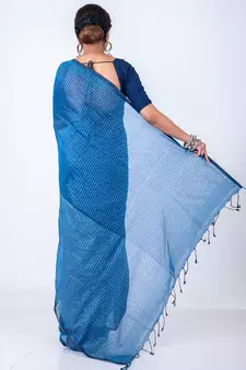 Bengal handloom cotton zari check saree