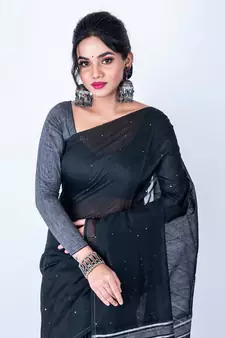 Bengal handloom cotton zari saree