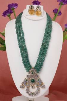 Green onyx necklace-sets