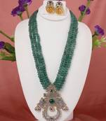 Green onyx necklace-sets