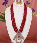 Red onyx necklace-sets