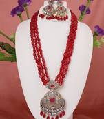 Red onyx necklace-sets