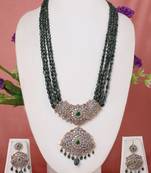 Green onyx necklace-sets