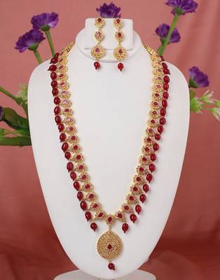 Red zircon   necklace-sets 1
