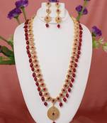 Red zircon   necklace-sets