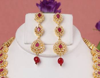 Red zircon   necklace-sets 3