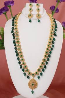 Green zircon   necklace-sets
