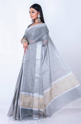 Vanarasi jute cotton zari saree 3