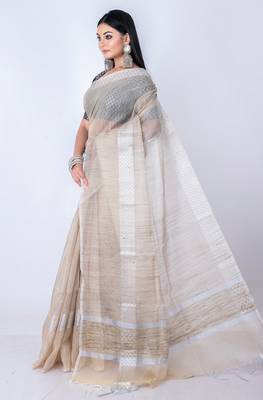 Vanarasi jute cotton zari saree 3