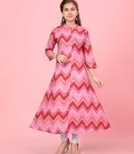 Pink printed cotton kids-tops