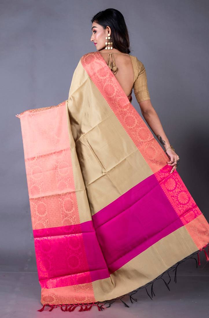 Vanarasi heavy zari plain silk saree