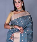 Vanarasi chanderi silk kota saree zari border and pallu