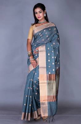 Vanarasi chanderi silk kota saree zari border and pallu 2