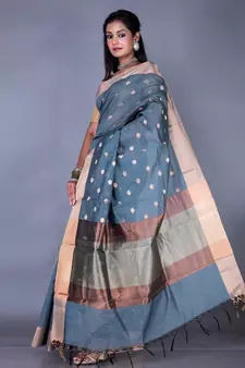 Vanarasi chanderi silk kota saree zari border and pallu