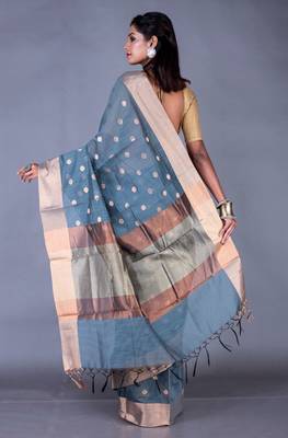 Vanarasi chanderi silk kota saree zari border and pallu 4