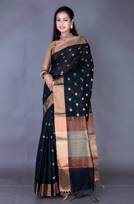 Vanarasi chanderi silk kota saree zari border and pallu 3