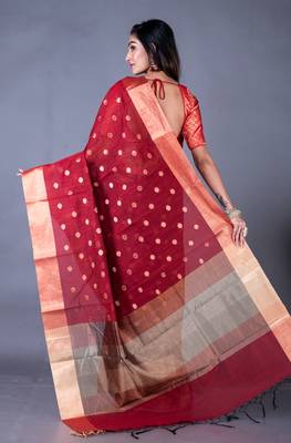 Vanarasi chanderi silk kota saree zari border and pallu 4