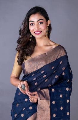 Vanarasi chanderi silk kota saree zari border and pallu 1