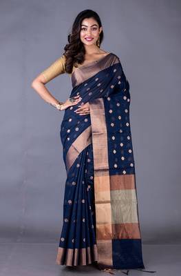 Vanarasi chanderi silk kota saree zari border and pallu 2