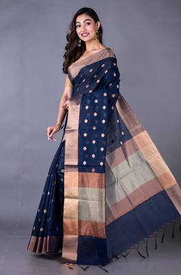 Vanarasi chanderi silk kota saree zari border and pallu 3
